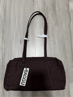 Baggu nylon bowler bag in Chocolate Plum